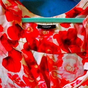 Poppy flower blouse